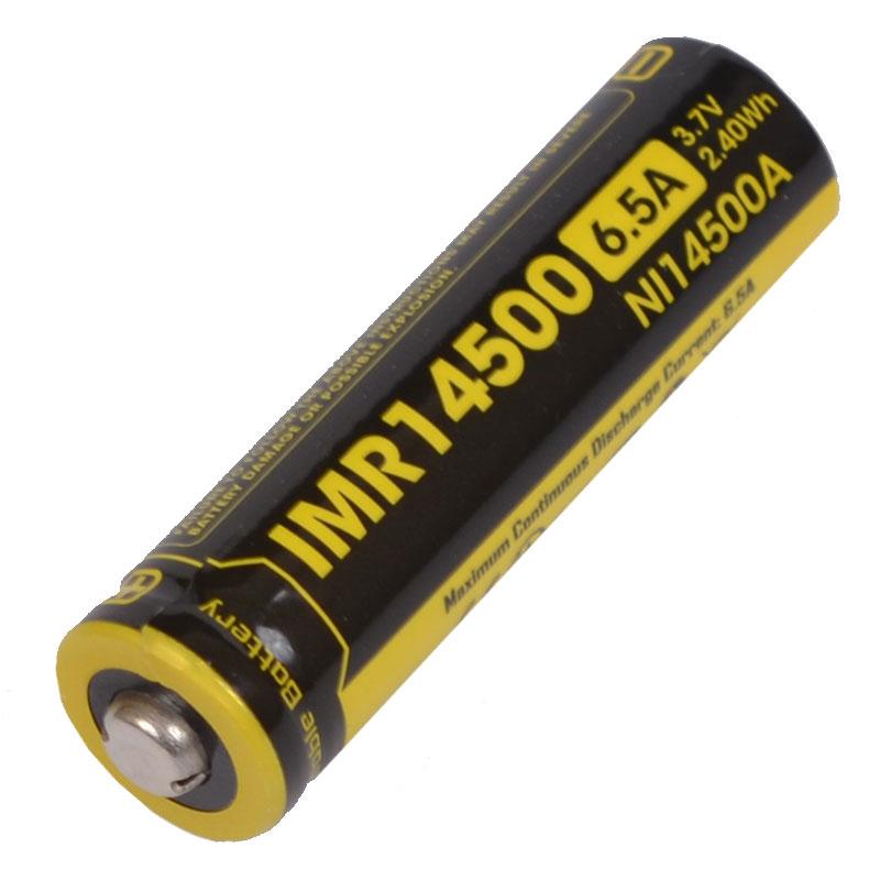 Акумулятор літієвий Li-Ion IMR 14500 Nitecore 3.7 V (650mAh)