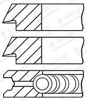 Кольца комплект компрессора 75,5мм. (2x2x4) 2 r DAF