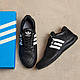 Чоловічі шкіряні літні кросівки, перфорація Adidas (Адідас) Climacool, чоловічі чорні кеди, Чоловіче взуття, фото 6