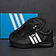 Чоловічі шкіряні літні кросівки, перфорація Adidas (Адідас) Climacool, чоловічі чорні кеди, Чоловіче взуття, фото 7