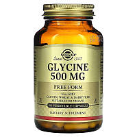 Solgar, гліцин, 500 мг, 100 вегетаріанських капсул