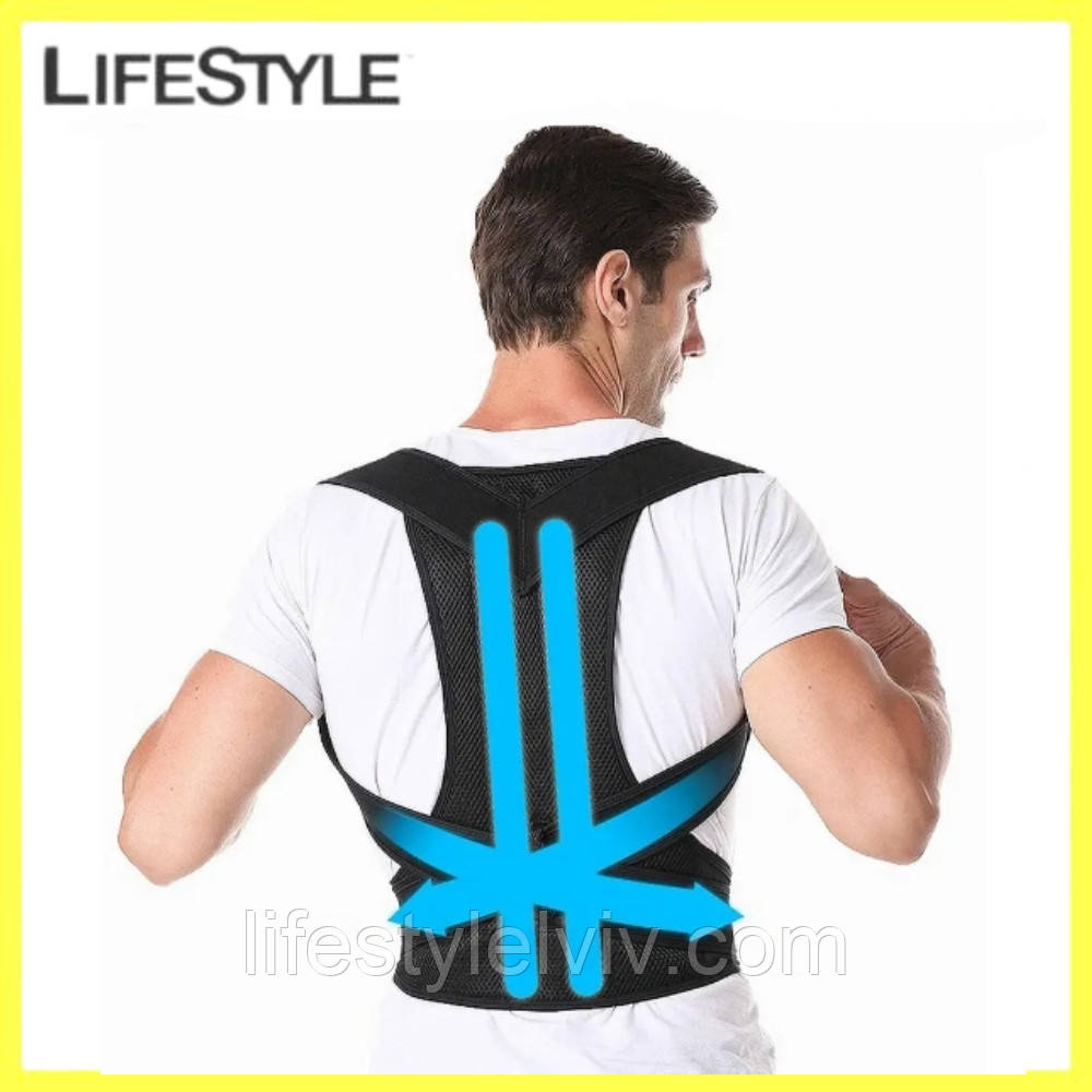 Фіксуючий коректор правильної постави Back Pain Need Help, Розмір S / Грудопоперековий корсет S-3XL, фото 1