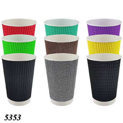 Стакан паперовий Гофра 400 мл (15шт)