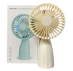 Ручний портативний вентилятор Mini Fan 6601 на акумуляторі з ручкою мінівентилятор, фото 5