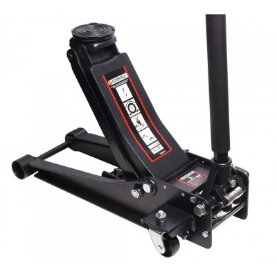 Домкрат підкатний гідравлічний посилений низькопрофільний з прогумованою накладкою на руків'ї 3т F-T830018, фото 1