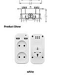 Розетка євро, подвійна, 2 USB-порти, LED-індикатор, 10 А 220 V/USB 2.1 А, фото 4