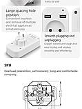 Розетка євро, подвійна, 2 USB-порти, LED-індикатор, 10 А 220 V/USB 2.1 А, фото 7