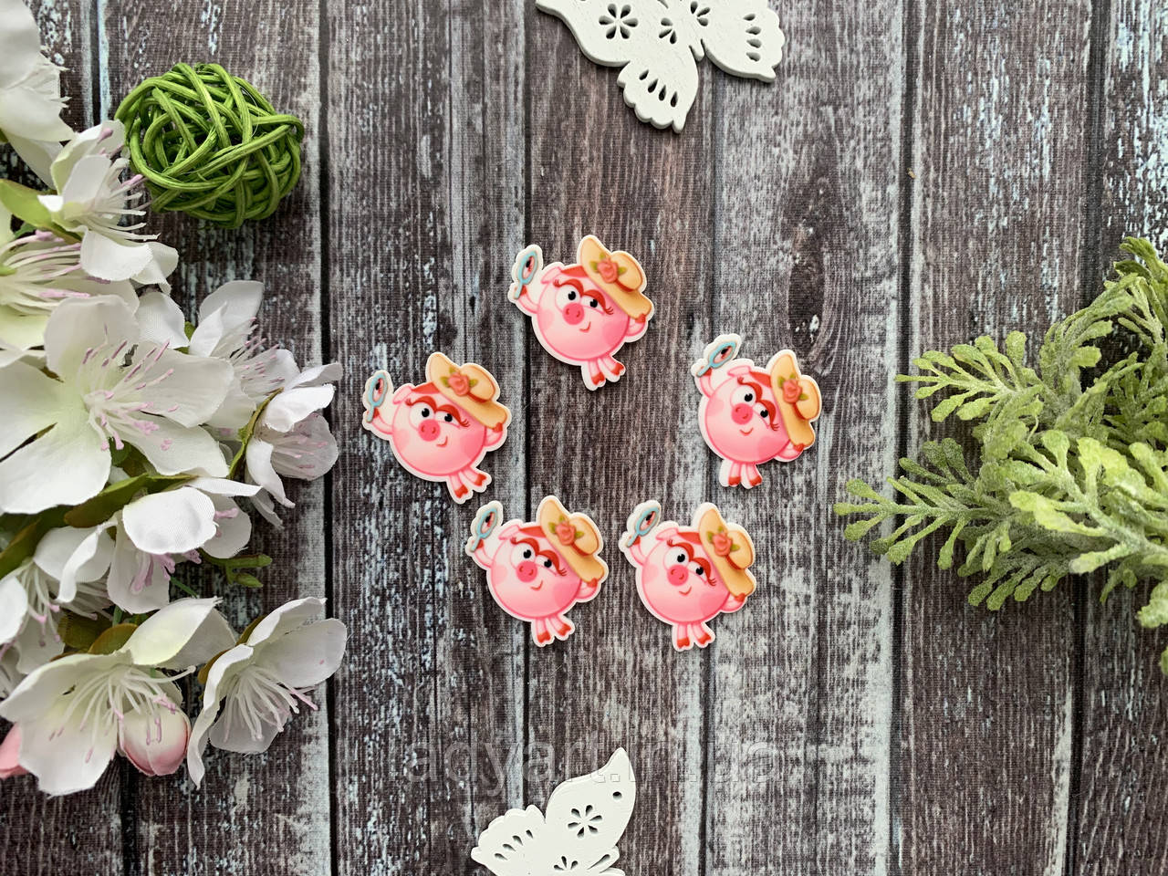 Кабошон "Їжачок" 3.2 х 2.5 см, 20 шт/уп. оптом, фото 1