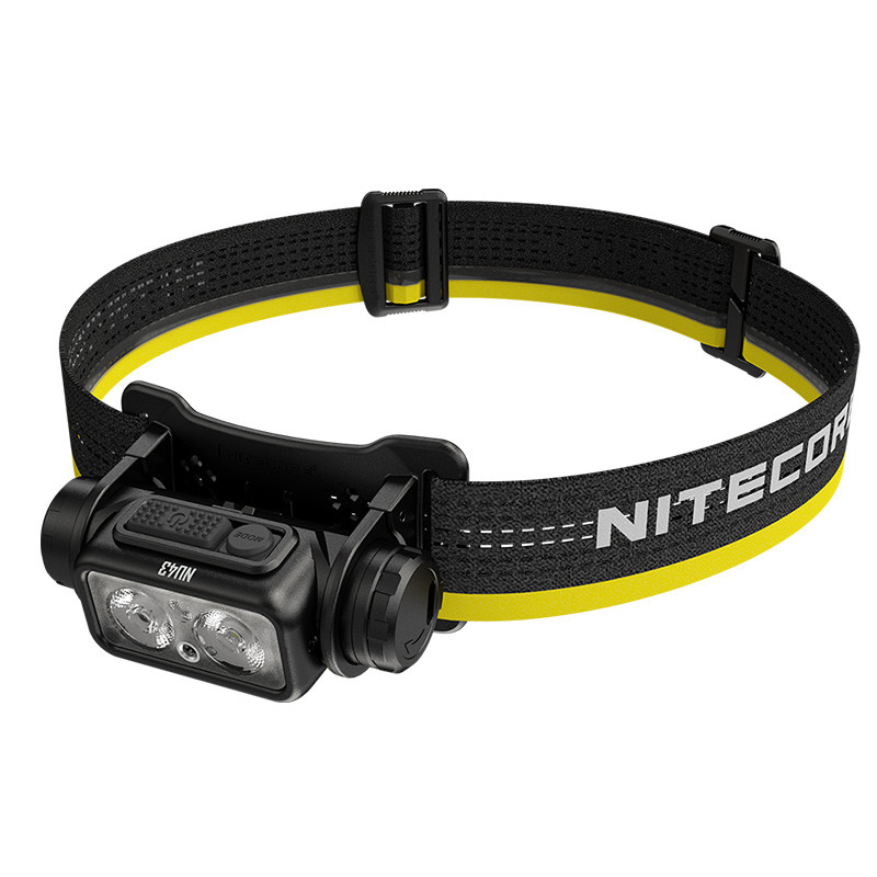 Ліхтар налобний Nitecore NU43 (Білий + Черв LED, 1400 люм, 9 режимів, 1x18650, USB-C, датчик наближення)