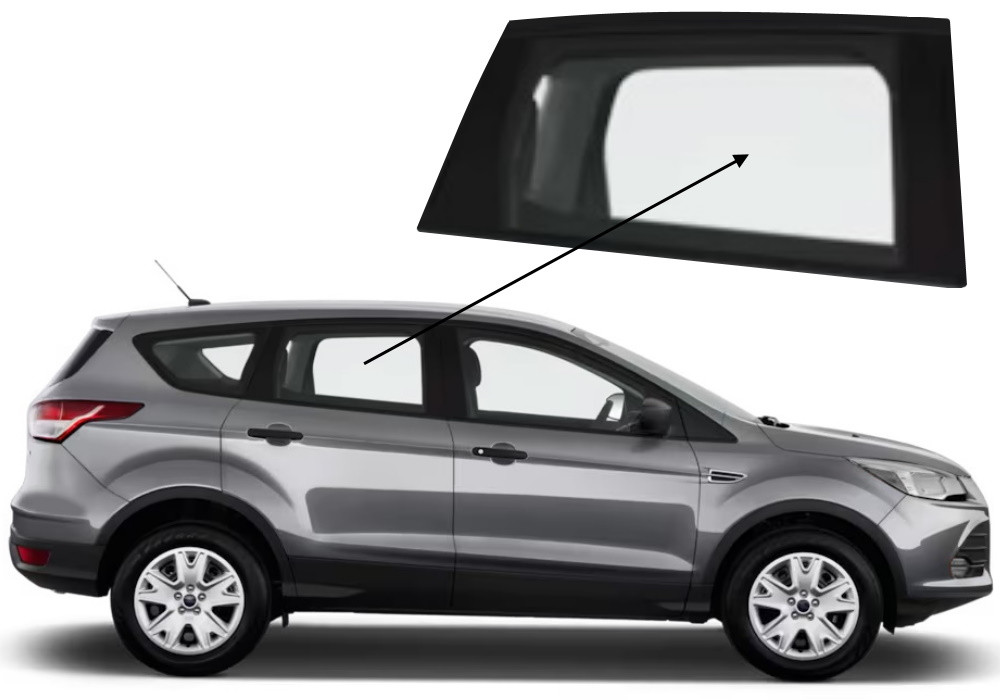 Бічне скло Ford Escape 2012-2019 задніх дверей праве