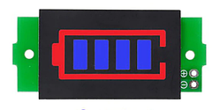 Індикатор заряду Li-ion від 1S до 8S синій (1-8 послідовно увімкнених акумуляторів).