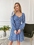 Ніжна жіноча літня сукня з довгими рукавами розміри 42-44,46-48, фото 4