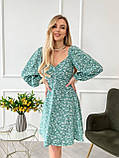 Ніжна жіноча літня сукня з довгими рукавами розміри 42-44,46-48, фото 3