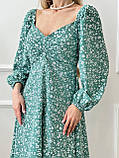 Ніжна жіноча літня сукня з довгими рукавами розміри 42-44,46-48, фото 2