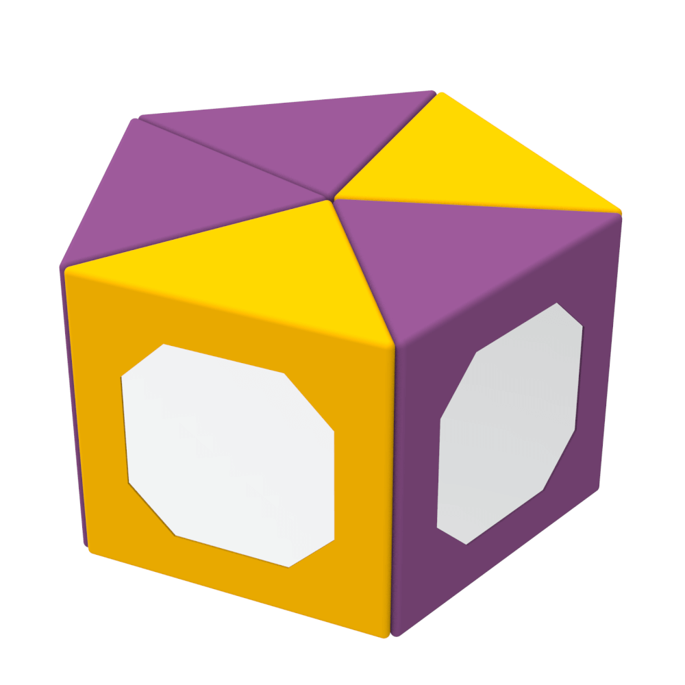 М'який конструктор Дзеркальний п'ятикутник, шкірозамінник Флай (Kidigo ТМ)