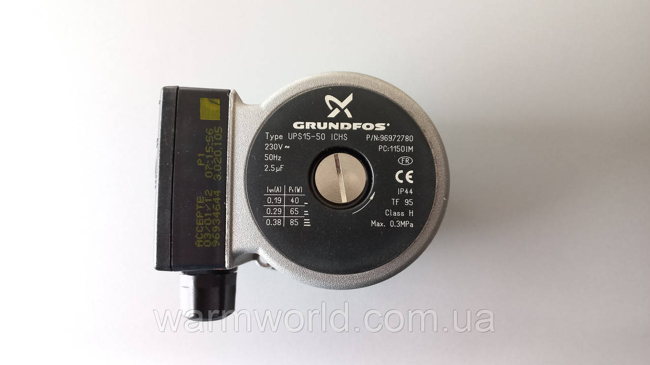 1.027103 Циркуляційний насос UPS15-50 Star 24 3E 3.020560 Immergas Голова