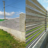 Забор Жалюзи под дерево металлический тип двухстороннее покрытие
