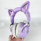 Ігрові навушники з котячими вушками Onikuma X11 з мікрофоном і підсвіткою геймерські навушники, фото 2