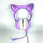 Ігрові навушники з котячими вушками Onikuma X11 з мікрофоном і підсвіткою геймерські навушники, фото 5