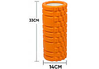 Массажный ролик 33 см EasyFit Grid Roller v.1.1 Оранжевый