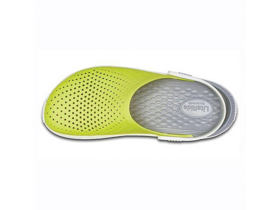 Сабо Crocs LiteRide Clog Yellow/Grey Крокси чоловічі/жіночі лайтрайд жовто-сірі оригінал, фото 3