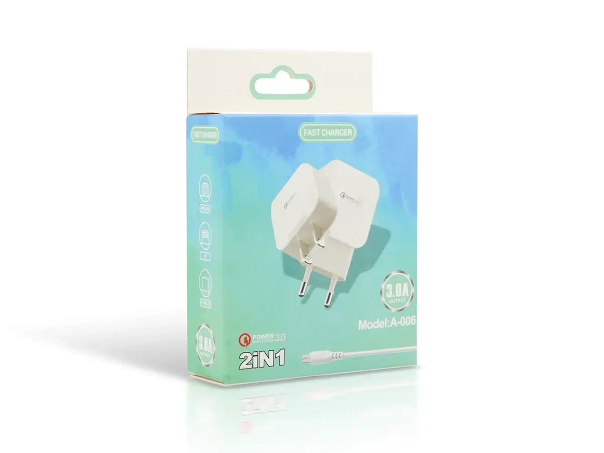 Зарядний пристрій 220В 2,4А 12Вт 12В USBx1 QC3.0 51-3 250шт 7350, фото 1