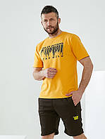 Мужские спортивные шорты цвета хаки из плотного трикотажа, Tailer