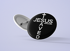 Значок металевий Jesus Saved  №2