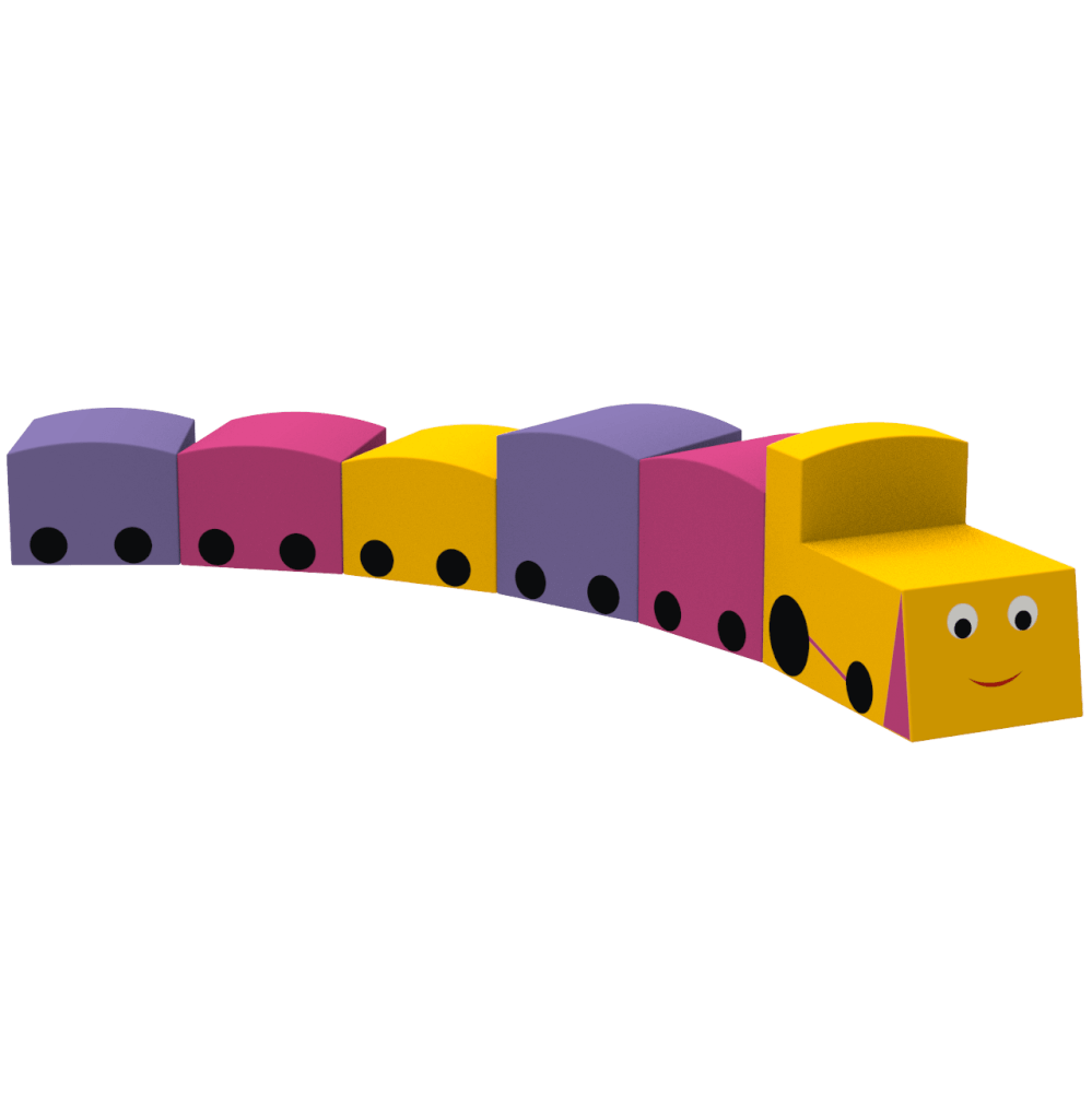 М'який конструктор Паравозик, шкірозамінник Флай (Kidigo ТМ)