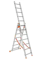 Лестница трёхсекционная алюминиевая Вектор В 3х7