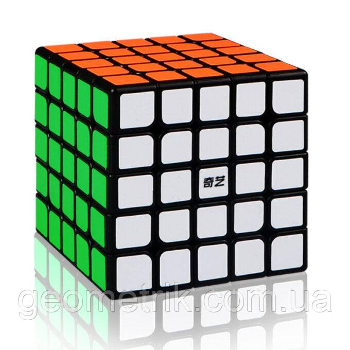 QiYi MofangGe Qizheng W 5x5 cube black | Кубик Рубіка 5х5 з наліпками, фото 1