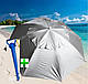 Пляжний зонт 1,6 м з нахилом купола, з повітряним клапаном + чохол - фото 1 - id-p1409687821