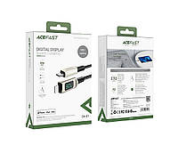 Кабель Acefast C6-01 с дисплеем Type-C to Lightning PD 30W 1.2m серебристый