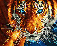 Раскраски по номерам Светящийся тигр (BRM30126) 40 х 50 см