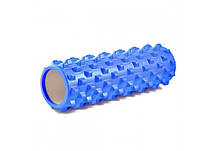 Масажний ролик 45 см EasyFit Grid Roller PRO синій