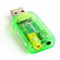 Звукова карта USB 2.0, 5.1, Gembird, Green, Box (SC-USB-01)