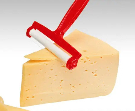 Сырорезка нож для нарезки сыра с ручкой (11.5 x 11 см) Красный - фото 1 - id-p1830386512