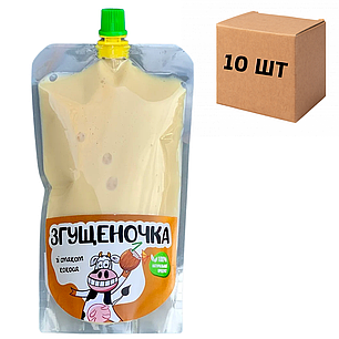 Ящик згущеного молока зі смаком кокоса в дой-паках 10 шт по 500 г., фото 2