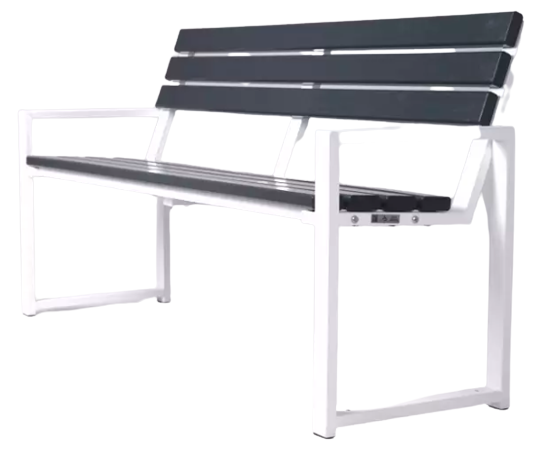 Лавка Modern Lux (графітово-біла)