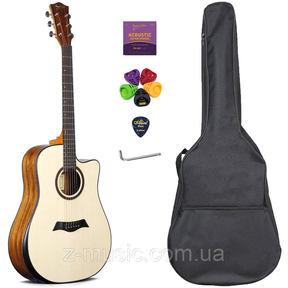 Гітара акустична Deviser LS-570-41 (чохол, скарбничка, медіатор, струна, ключ), фото 1
