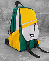 Рюкзак слінг зелений/жовтий