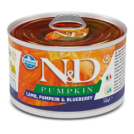 Farmina N&D GF Adult Mini Pumpkin Lamb Вологий корм для дорослих собак дрібних порід беззерновий з ягням 140г, фото 1