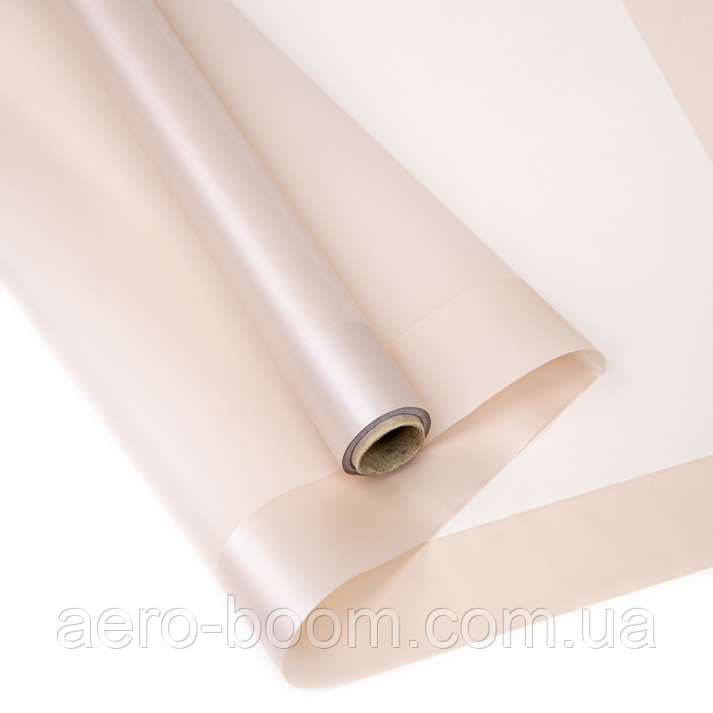 Плівка (калька) в рулоні з каймою " Peony / Кремова півонія" (0,58х8,6 м), фото 1