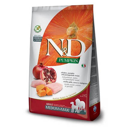 Farmina N&D GF Dog Adult Medium & Maxi Chicken Cухий корм для дорослих собак середніх і великих порід 2,5кг, фото 1