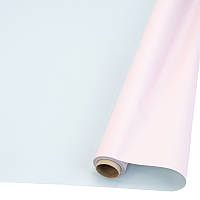 Плівка (калька) в рулоні "Двостороння: ніжно-блакитний + ніжно-рожевий", 60 см х 7 м