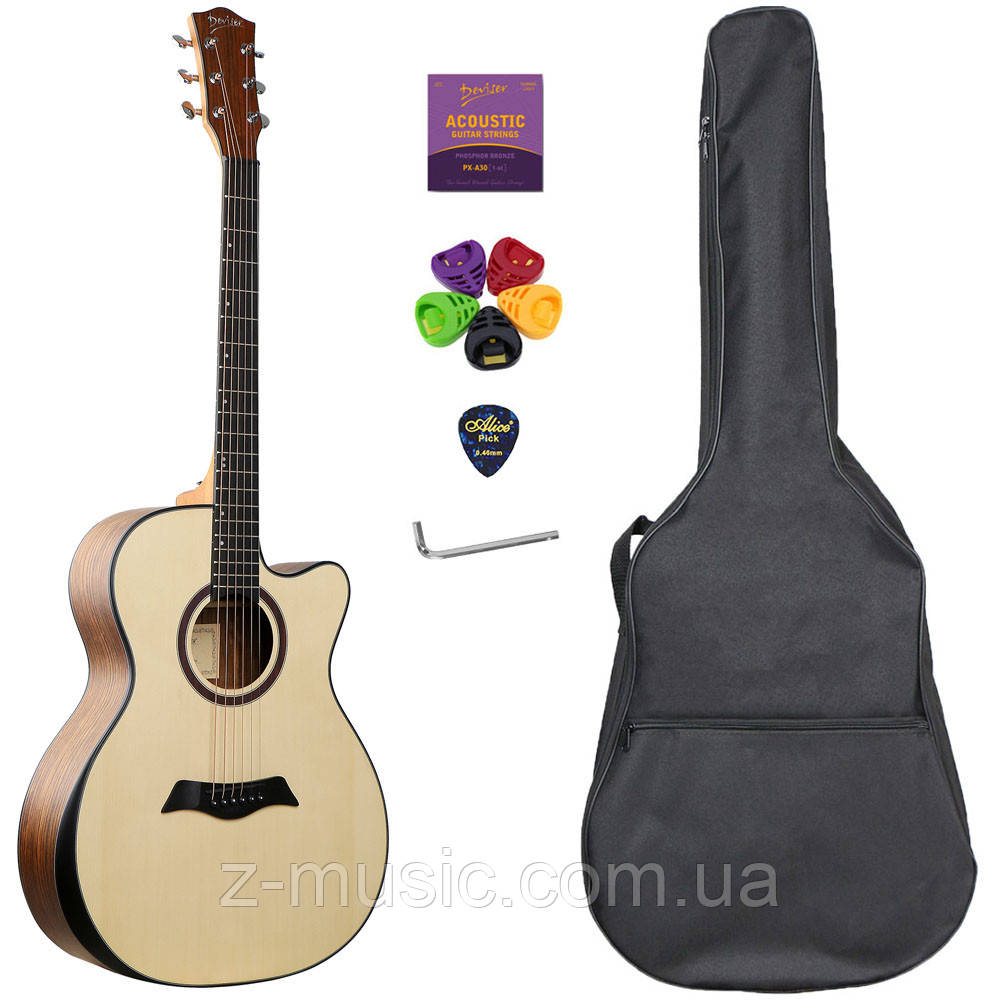 Гітара акустична Deviser LS-570-40 (чохол, скарбничка, медіатор, струна, ключ)
