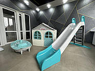 Набір дитячий ТМ Doloni Будиночок XL, пісочниця, гірка велика 243 см, сіро-блакитний, фото 3