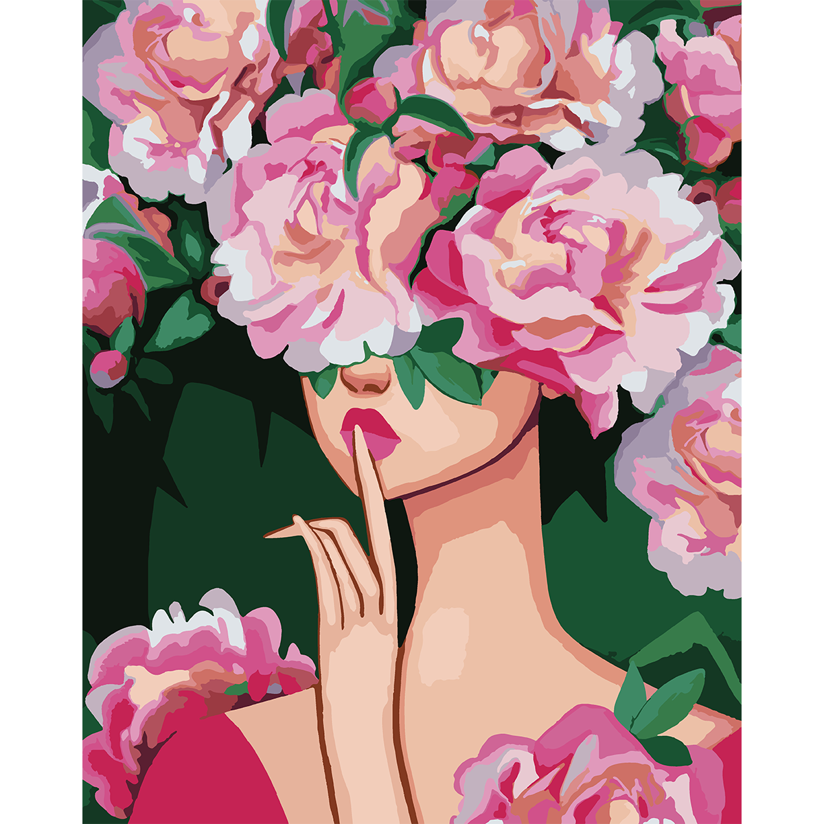 Картина за номерами SANTI "Квітуча таємниця" 40*50 см