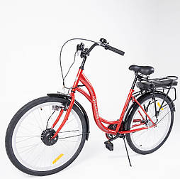 Електровелосипед Dorozhnik Akvamarin 2 (26" 36V 500W, 16000Ah) ПЛАСТИКОВИЙ БОКС 2024