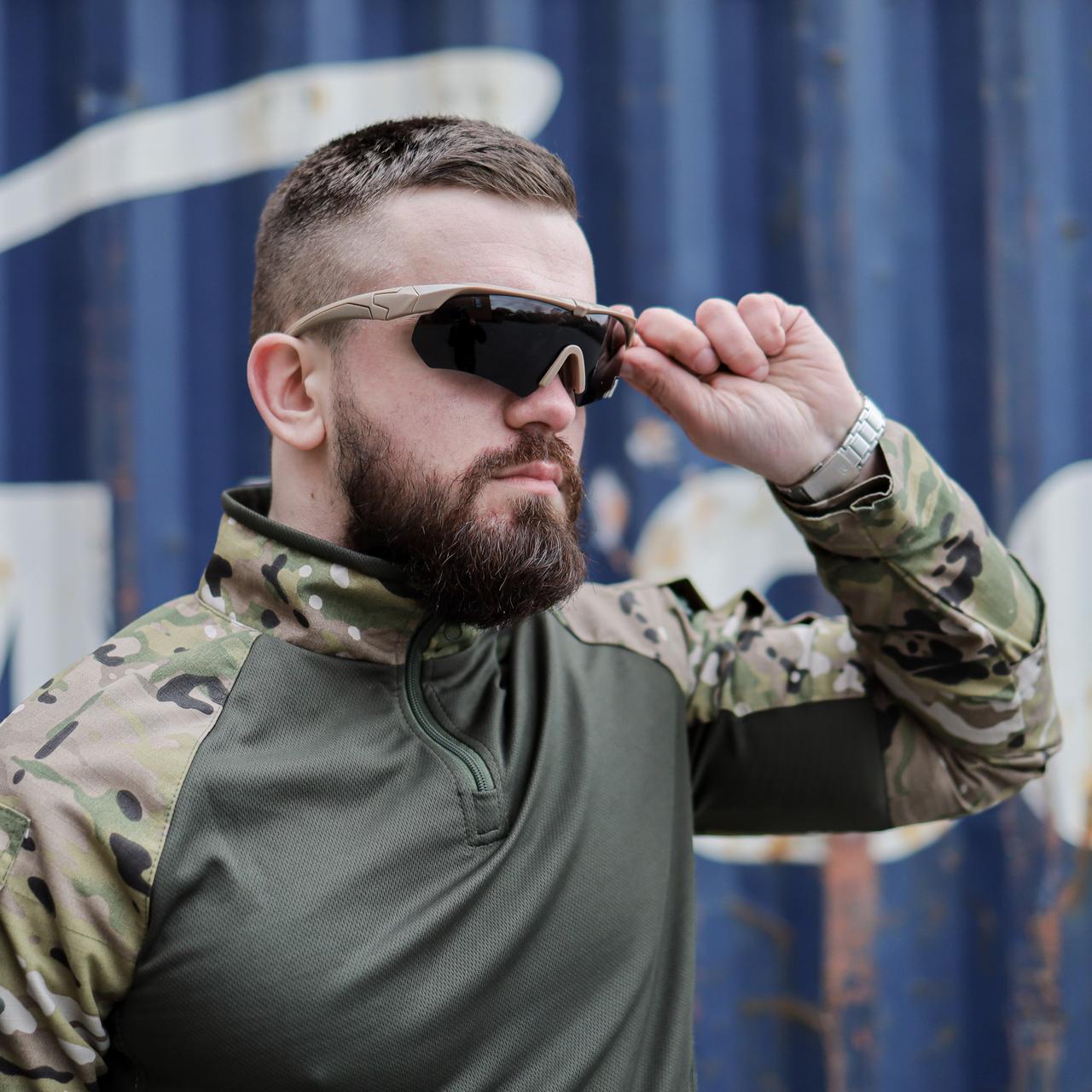 Окуляри тактичні Cobra Tactic Armor бежеві
